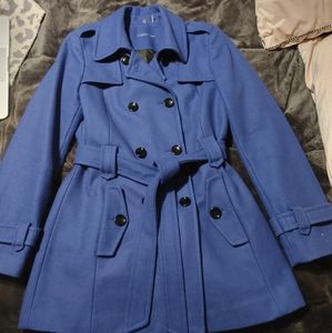 Calvin Klein Royal Blue Wool Coat